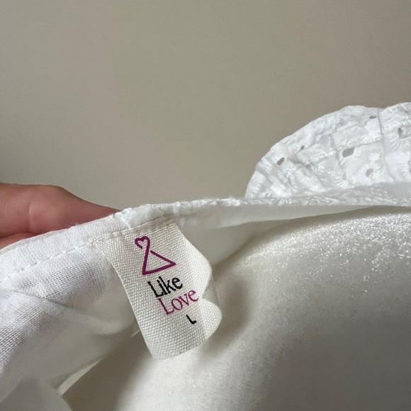 White Eyelet Ruffle Dress - Picture 5 of 6